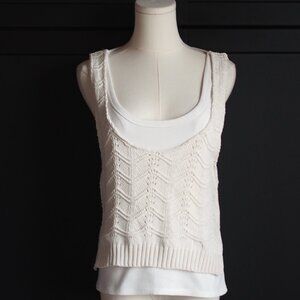Zara | Beautiful Like NEW Cotton Blend, Knit Tank w Ties